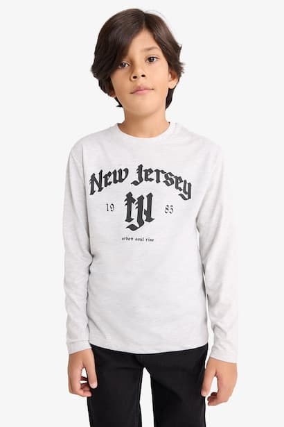 Boys Regular Fit Crew Neck Long Sleeve T-Shirt (3)