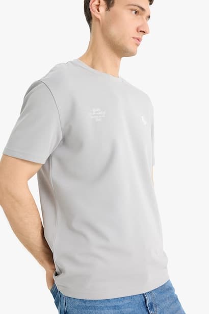 Regular Fit Crew Neck Printed Short Sleeve T-Shirt (4)