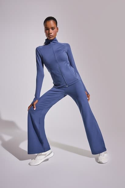 Wide Leg Shaping High Waist Soft Touch Sports Sweatpants Trousers