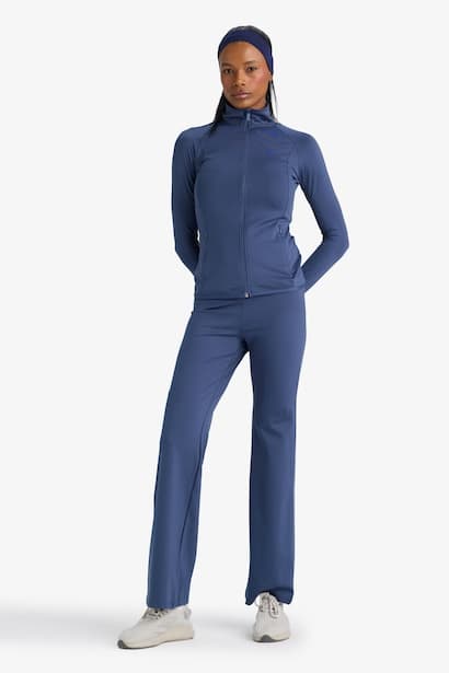 Wide Leg Shaping High Waist Soft Touch Sports Sweatpants Trousers (٣)