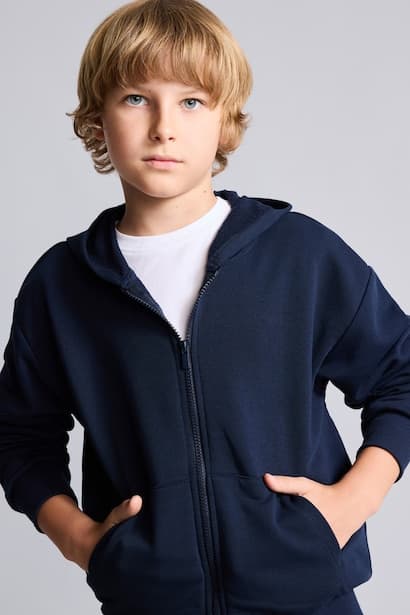 Boy Zip-Up Hooded Sweatshirt