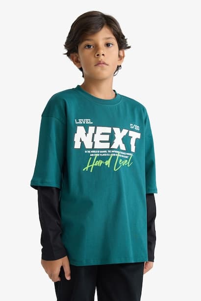 Boy Oversize Crew Neck Long Sleeve T-Shirt (3)