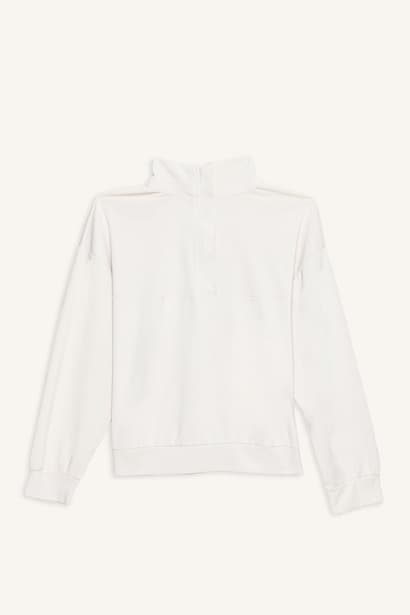 Relax Fit Half Turtleneck Modal Sweatshirt