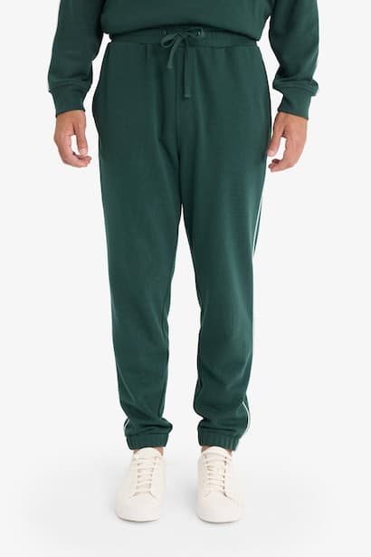 Regular Fit Tie Waist Jogger Sweatpants Trousers (4)
