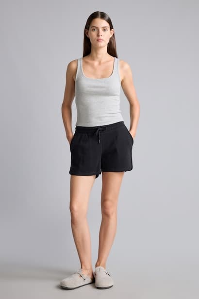 Relaxed Fitted Elastic Waist Shorts