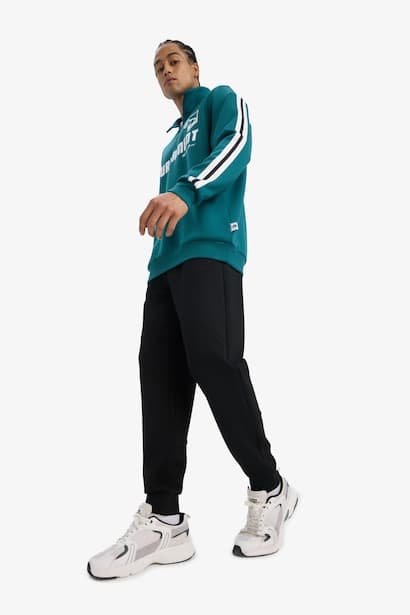 Standard Fit Scuba Fabric Jogger Trousers