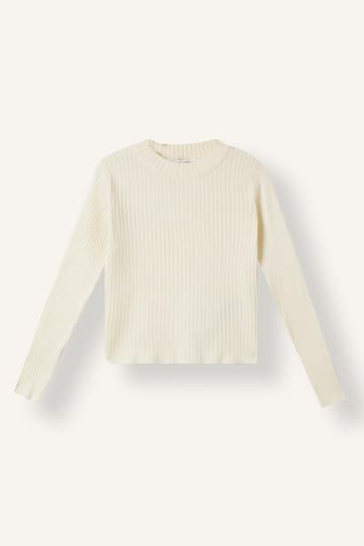 Girl Fitted Crew Neck Knit Pullover (3)