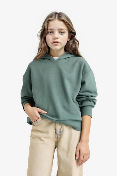 Girl Relax Fit Basic Hoodie (3)