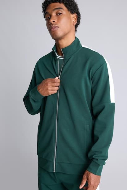 Standard Fit Mock Neck Cardigan (٣)