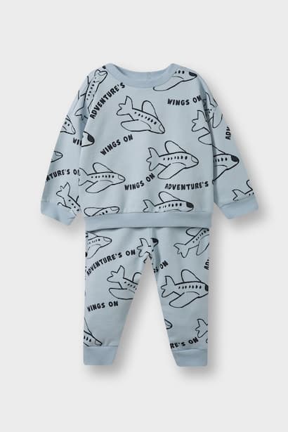 Baby Boy Basic Sweatshirt Sweatpants 2 Piece Set