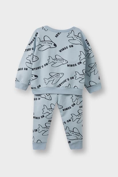 Baby Boy Basic Sweatshirt Sweatpants 2 Piece Set (4)