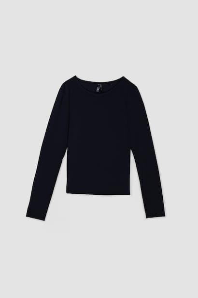 Slim Fit Crew Neck Basic Long Sleeve T-Shirt
