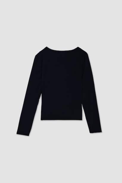 Slim Fit Crew Neck Basic Long Sleeve T-Shirt (٣)