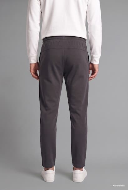Regular Fit Cotton Straight Leg Sweatpants Trousers (٤)