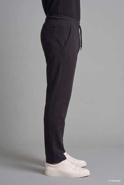 Regular Fit Cotton Straight Leg Sweatpants Trousers (٣)