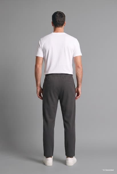 Regular Fit Straight Leg with Pockets Sweatpants Trousers (٤)