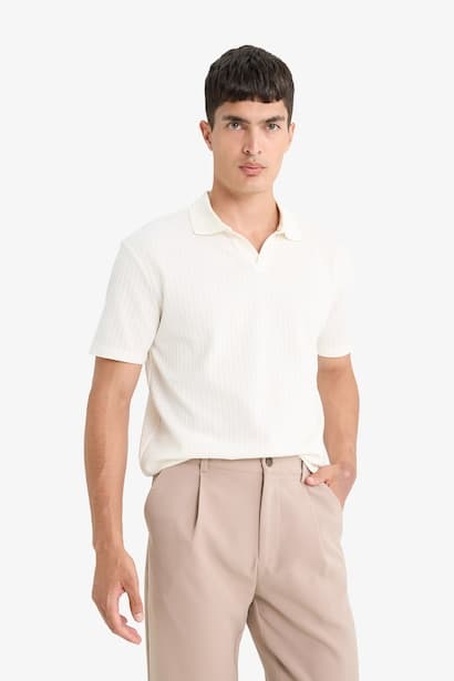 Regular Fit Resort Neck Short Sleeve Polo T-Shirt