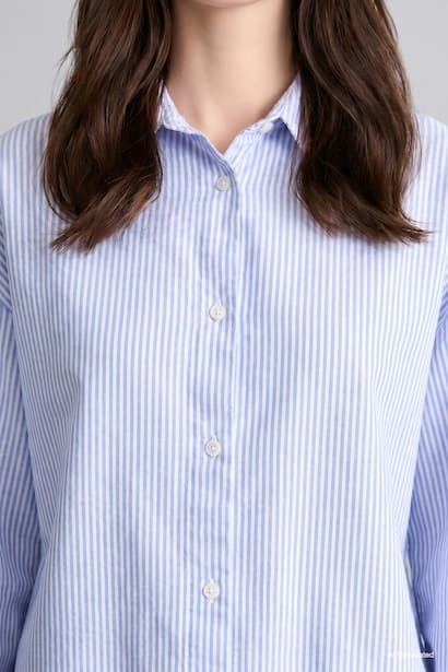 Relaxed Fit Oxford Long Sleeve Tunic Modest (٤)