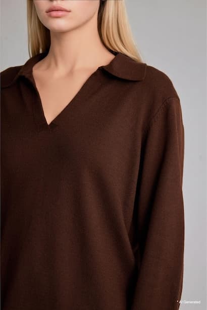 Regular Fit Polo Collar Pullover (٤)
