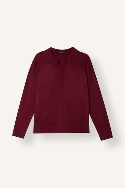 Regular Regular Fit Polo Collar Pullover (4)