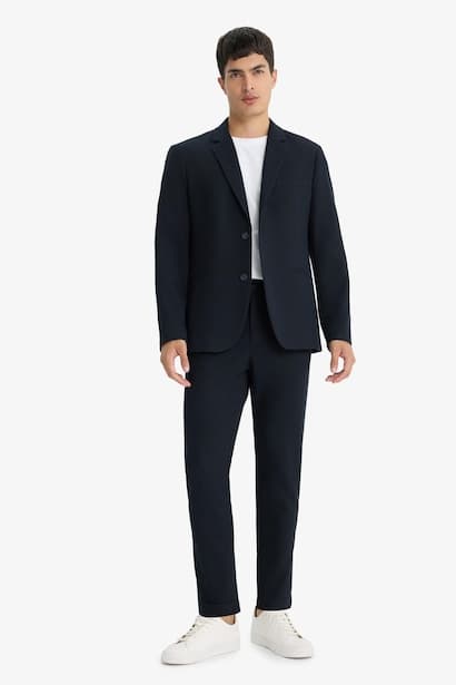 Tailored Fit Straight Leg Trousers (٣)