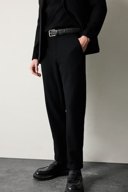 Tailored Fit Straight Leg Trousers (٤)