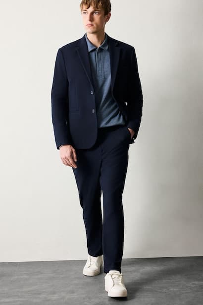 Fitted Straight Leg Trousers (٣)
