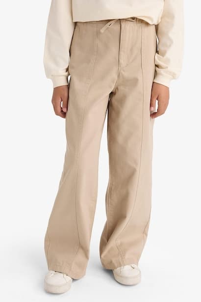 Girl Wide Leg Cotton Trousers (4)