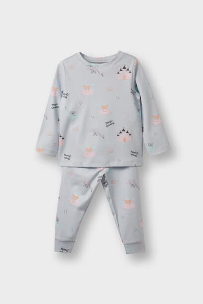 Baby Girl Dinosaur Printed 2 Piece Pajama Set