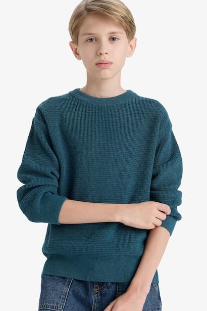 Boy Regular Fit Crew Neck Pullover