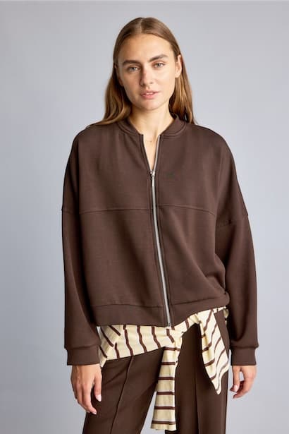 College Collar Bomber Cardigan