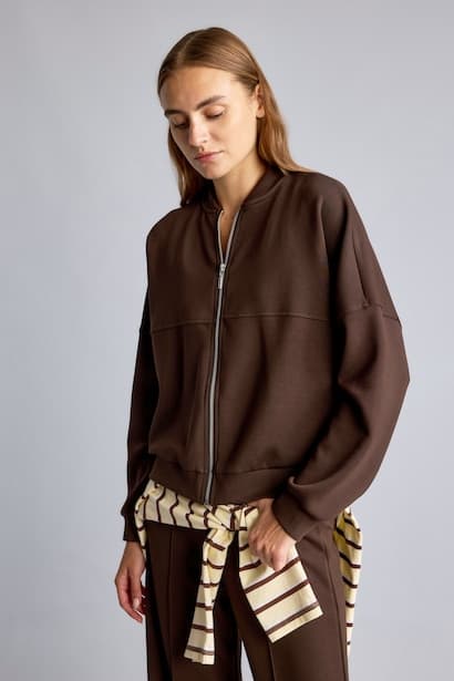 College Collar Bomber Cardigan (3)