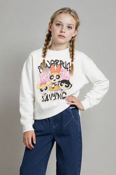 Girl PowerPuff Girl Oversize Sweatshirt