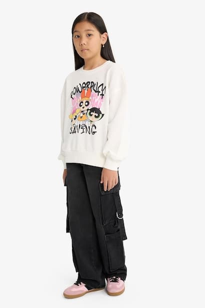 Girl PowerPuff Girl Oversize Sweatshirt (٣)