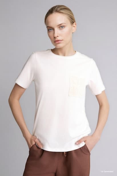 Regular Fit Crew Neck Cotton Short Sleeve T-Shirt
