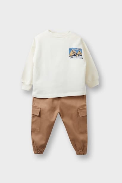 Baby Boy Mountain Printed 2 Piece Set
