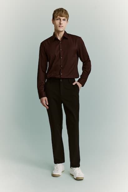 Tailored Fit Ankle Length Trousers