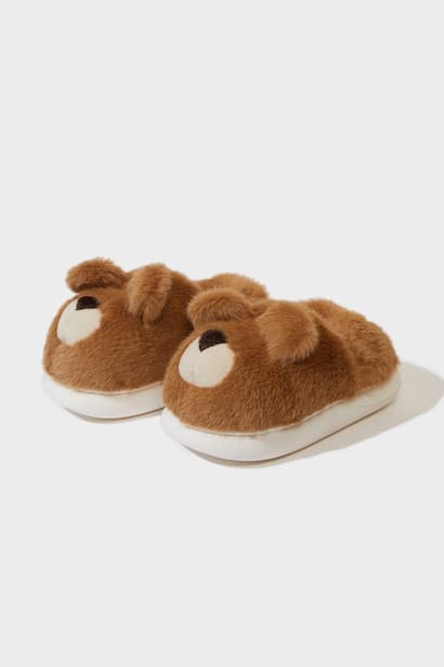 Girl Flat Sole Bear Home Slippers