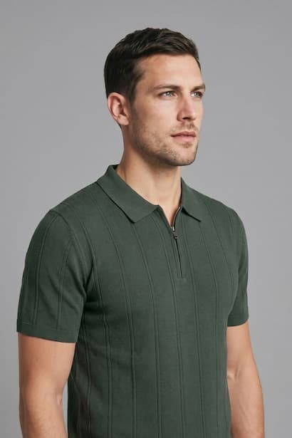 Knitwear Polo Collar Short Sleeve Polo T-Shirt