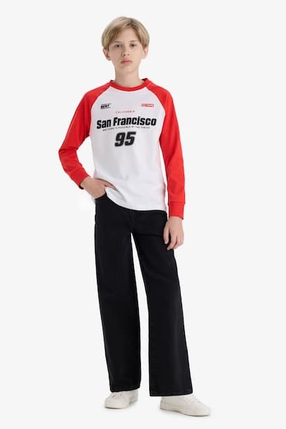 Boy Crew Neck Printed Long Sleeve T-Shirt (3)