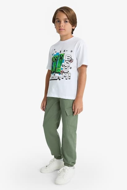 Boy Jogger Fit Gabardine Trousers (3)