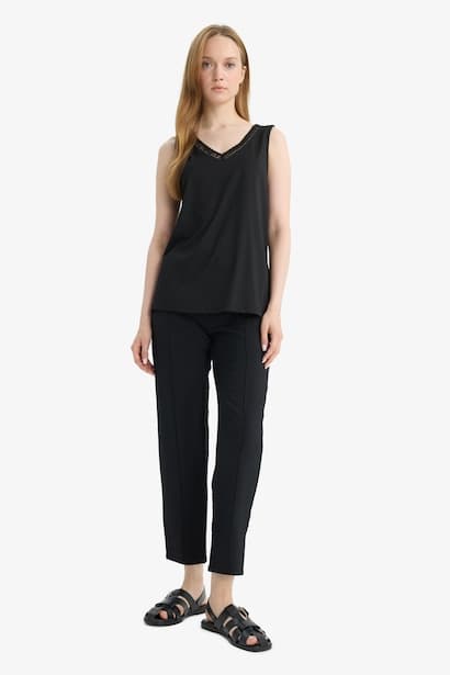 Regular Fit Straight Leg Aerobin Trousers Modest (٣)