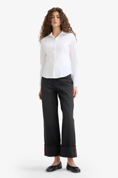 Relax Fit High Waist Straight Leg Jeans (3)