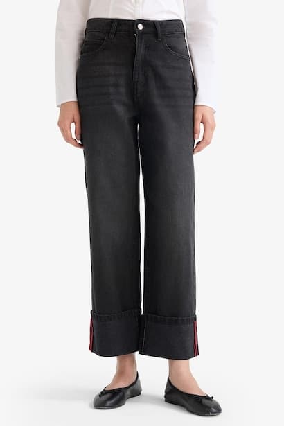 Relax Fit High Waist Straight Leg Jeans (4)