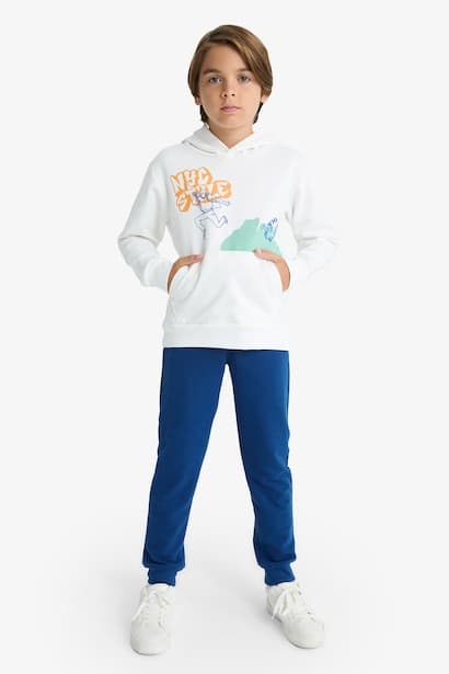 Boy Printed Hoodie Sweatpants 2 Piece Set