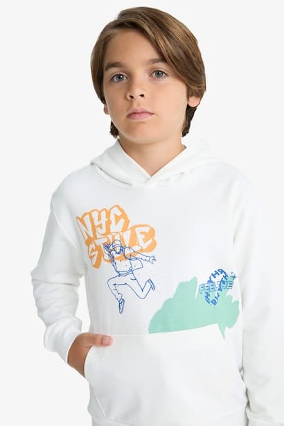 Boy Printed Hoodie Sweatpants 2 Piece Set (٣)