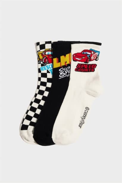 Boy Cars 3 Piece Cotton Long Sockss Socks