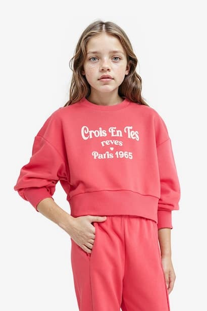 Girl Printed Sweatshirt Sweatpants 2 Piece Set (3)