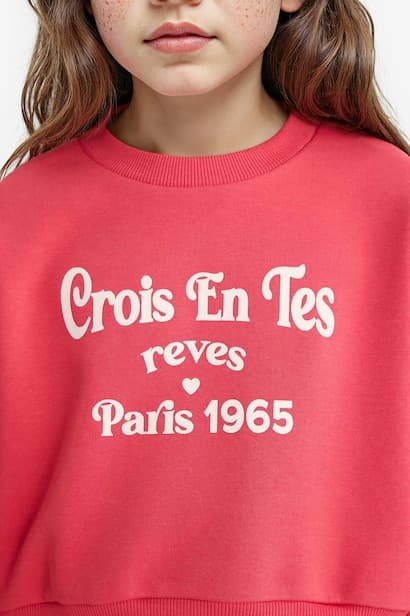 Girl Printed Sweatshirt Sweatpants 2 Piece Set (4)
