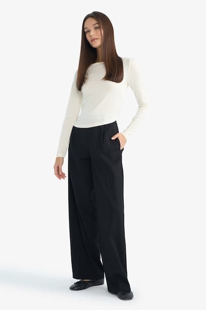 Normal Waist Baggy Fit Trousers